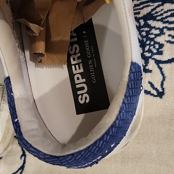 Golden Goose Superstar Sneaker Blue and Yellow Limited Edition Size 42 uk 8 - Picture 16 of 16